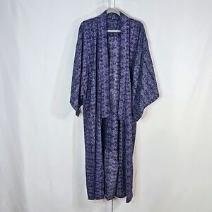 Japanese Navy Blue Kimono One Size